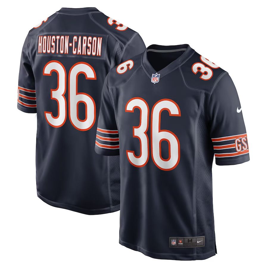 Men Chicago Bears 36 DeAndre Houston-Carson Nike Navy Game Player NFL Jersey